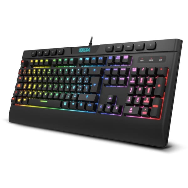 Tastatur med Gamingmus Krom Kalyos Svart