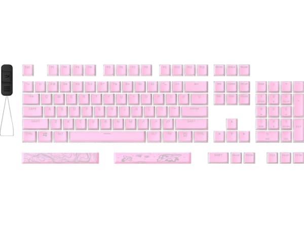 Pink Double Shot PBT Keycaps Kit for Mechanical Keyboards