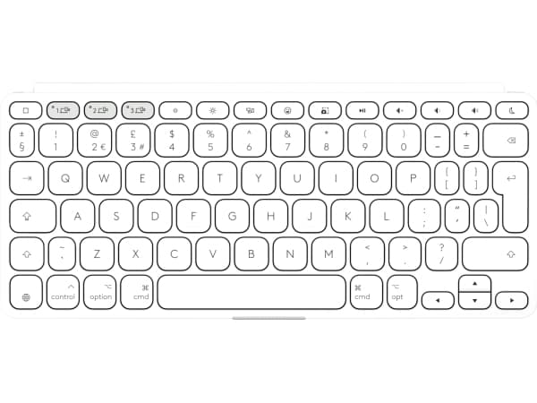 Logitech Keys-To-Go 2 for iPad - Tastatur - innebygd deksel - trådløs - Bluetooth LE - QWERTY - US International - blekgrå