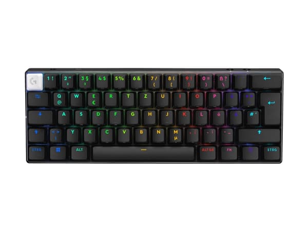 Logitech G PRO X 60 - Tastatur - gaming - 60% - TKL - bakgrunnsbelyst - trådløs - 2.4 GHz, Bluetooth - QWERTY - US International - tastsvitsj: Tactil