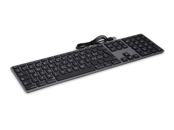 LMP 24266, Full størrelse (100 og), Koblet med ledninger (ikke trådløs), USB, QWERTY, Grå