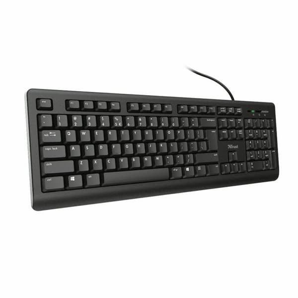 Tangentbord Trust TK-150 Svart Qwerty Spanska Svart