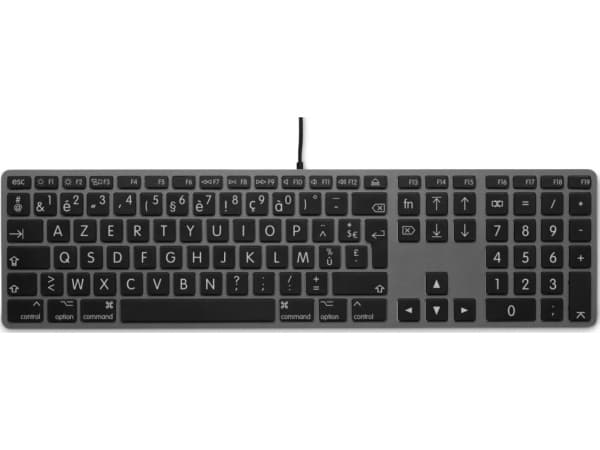 LMP 24272, Fullstor (100 %), Kabel, USB, AZERTY, Grå