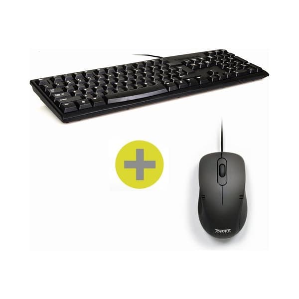 Paket Tangentbord Mus Trådad - Ej specificerad - 2 i 1 - Färg Svart - Trådad Gränssnitt - Komplett Paket Svart