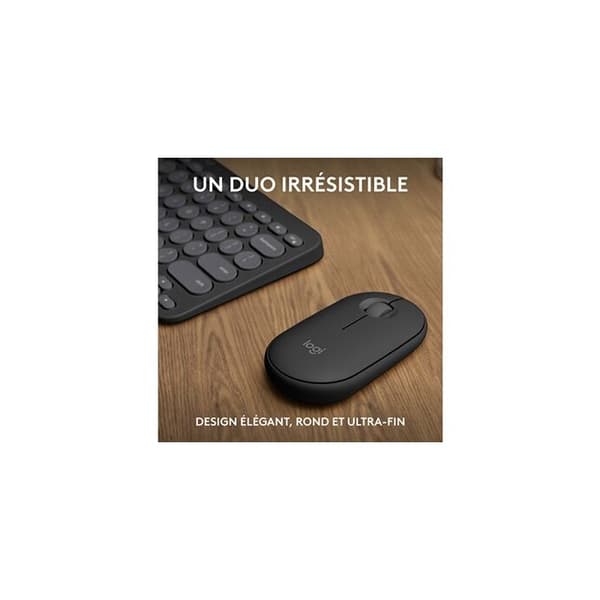 Tangentbord och mus - Logitech - Pebble 2 Combo - Trådlös - Bluetooth - Azerty