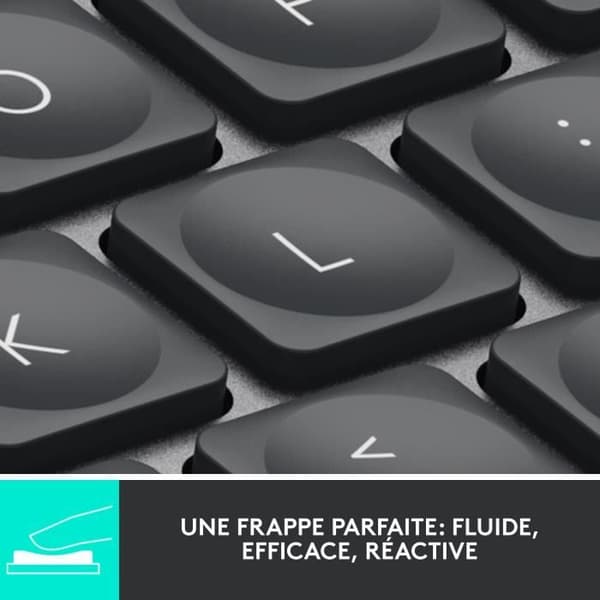 Trådlöst tangentbord - Logitech - MX Keys Mini - Grafit - Bakgrundsbelyst - US