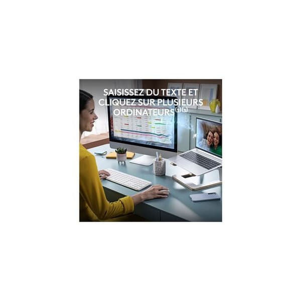Logitech Wireless MK950 Signature Slim Keyboard and Mouse Combo - Off-White