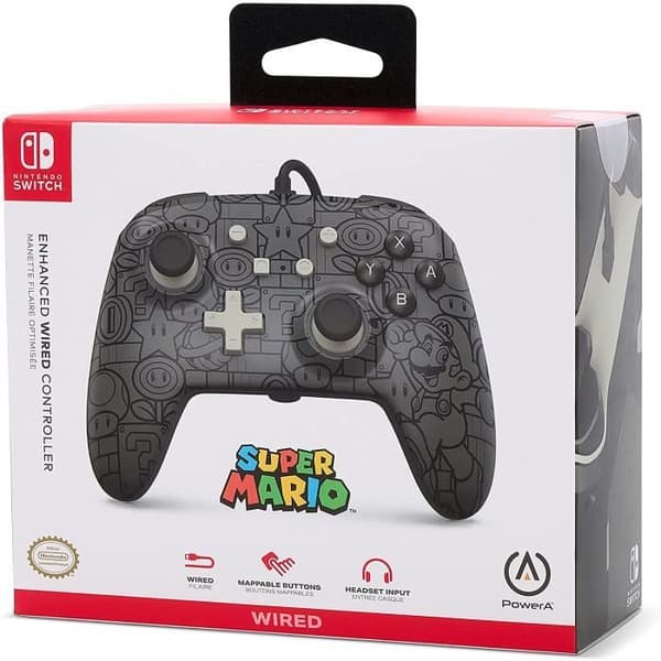 Manette Filaire - Nintendo - Super Mario Pop - 3,5 mm ljuduttag - 3 m USB-kabel - Programmerbara knappar