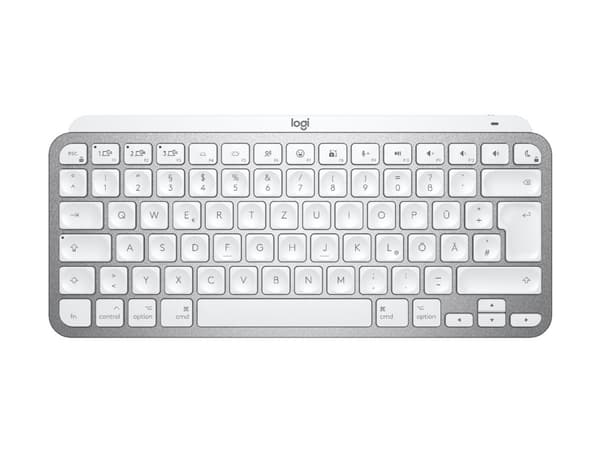 Logitech Master Series MX Keys Mini for Mac - Tastatur - compact - bakbelysning - trådløs - Bluetooth LE - QWERTY - US International - romgrå
