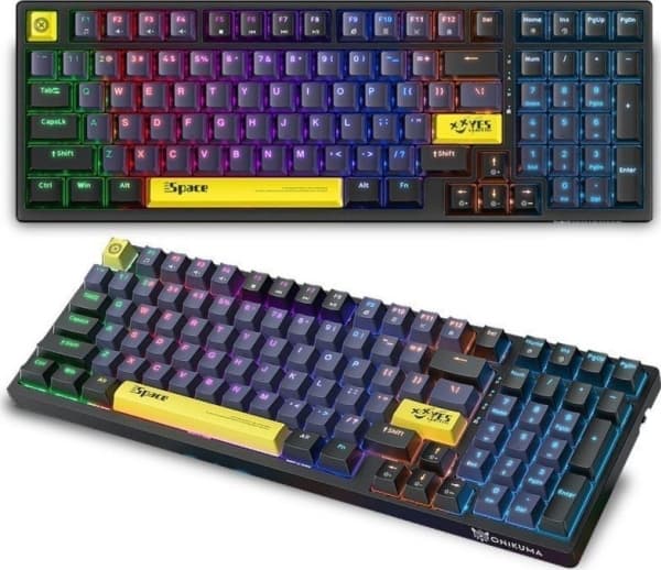 ONIKUMA G38 98 Keys USB Wired Mechanical Keyboard Black