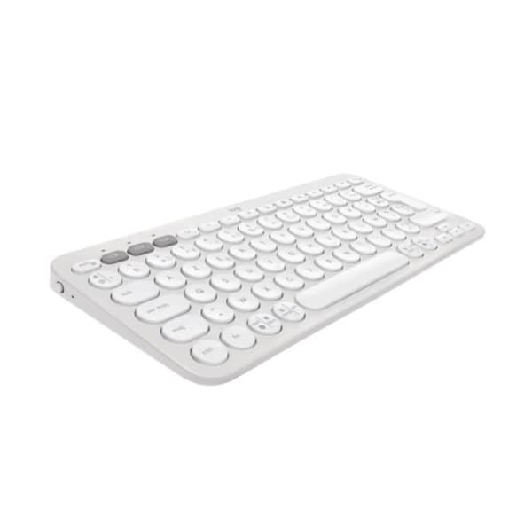 Tangentbord - Trådlöst - Logitech - Pebble Keys 2 K380s - Lättbyteknapp - Vit