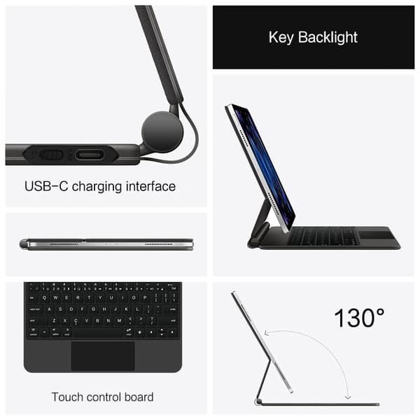 INF Beskyttende etui for iPad med Bluetooth-tastatur iPad 10 10.9