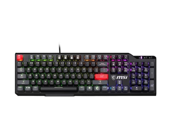 MSI Vigor GK41 DUSK - Tangentbord - backlit - USB - QWERTY - amerikansk - tangentbrytare: Kailh Red