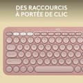 Pikkukuva 4 / 6: Bluetooth-näppäimistö ja tabletin tuki Logitech K380 Ranska Pinkki AZERTY
