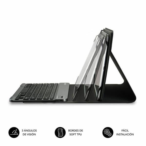 Tabletin ja näppäimistön kuori Subblim SUB-KT2-BT0001 10.1" Musta Espanjalainen Qwerty QWERTY Bluetooth