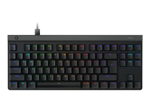 Logitech G G515 - Tastatur - TKL - bakgrunnsbelyst - USB - QWERTY - US International - tastsvitsj: GL Tactile - svart Sort