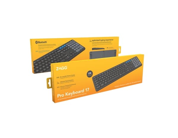 ZAGG Pro Keyboard 17, Fullstor (100 %), Trådlös, Bluetooth, QWERTY, Svart