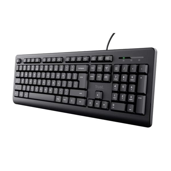 Tangentbord Trust TK-150 Svart QWERTY Svart