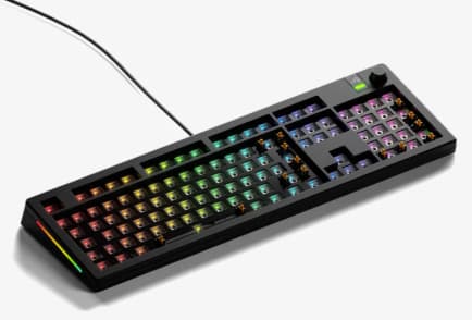 Glorious Gaming GMMK 3 100% Barebones, Fullstor (100 %), Kabel, USB, RGB LED, Svart