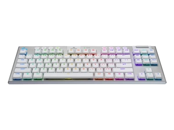 Logitech G G915 X - Näppäimistö - pelaaminen, LIGHTSPEED - TKL - taustavalaistu - langaton - USB-C, Bluetooth, 2,4 GHz - valkoinen