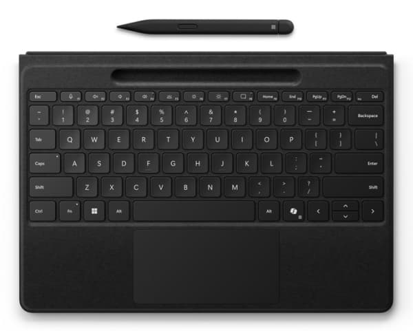 Microsoft Surface Pro Flex Keyboard - Tastatur - med styreplate, akselerometer, lagrings- og ladebakke for Surface Slim Pen 2 - bakbelysning - trådlø