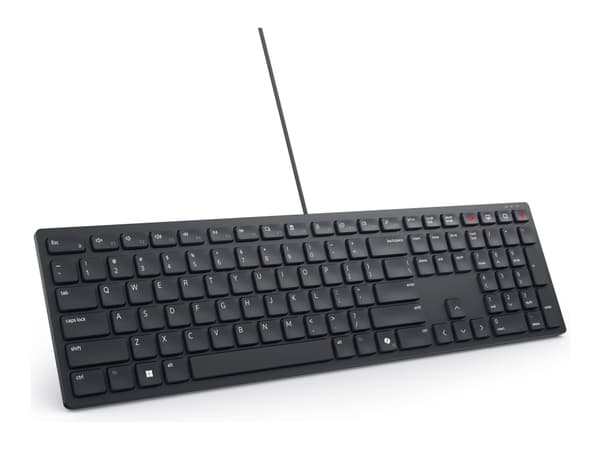 Dell Wired Collaboration Keyboard KB525C - Tangentbord - USB, USB-C - QWERTY - hela norden - svart - med 3 års avancerad utbytesservice