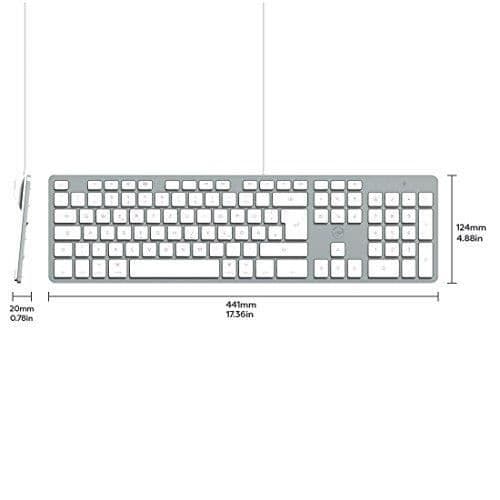 Tangentbord - MOBILITY LAB - ML311142 - QWERTZ - Trådbunden - Vit och silver
