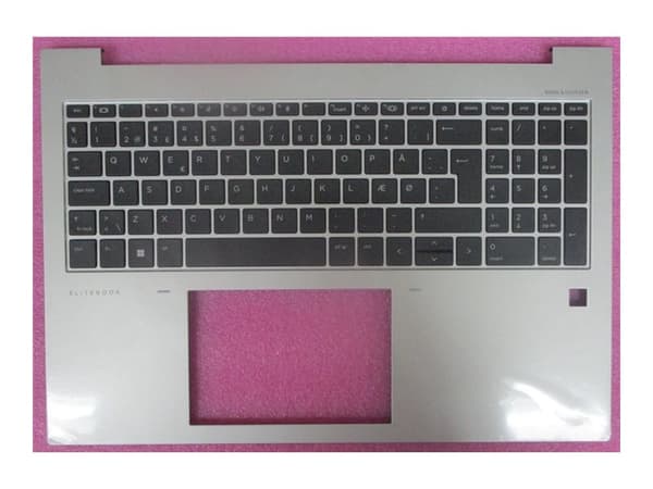 HP - Ersättningstangentbord för bärbar dator - med ClickPad - QWERTY - dansk - med övre skydd
