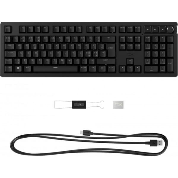 HyperX Alloy Rise -pelinäppäimistö, HyperX Linear -kytkimet, musta