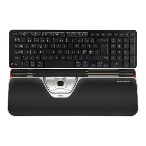 Contour Design RollerMouse Red Plus + Balance Keyboard PN, trådbunden Svart