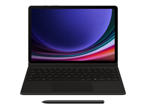 Samsung EF-DX725 - Tangentbord och foliefodral (bokomslag) - AI-bok - med pekplatta - trådlös - POGO pin, Bluetooth - svart tangentbord, svart fodral