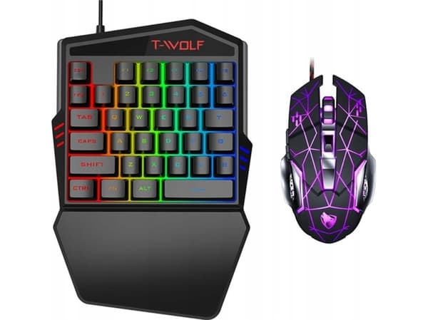Klawiatura ExtraLink EXTRALINK GAMING SET TF900 2IN1 LED GAMING WSAD KEYBOARD+MOUSE