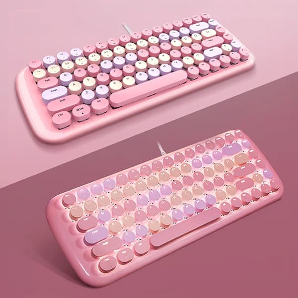 Mofii Candy M mekaniskt tangentbord med bakgrundsbelysning och 84 tangenter - Rosa