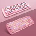 Miniatyrbilde 2 av 3: Mofii Candy M mekanisk tastatur med bakgrunnsbelysning og 84 taster - Rosa