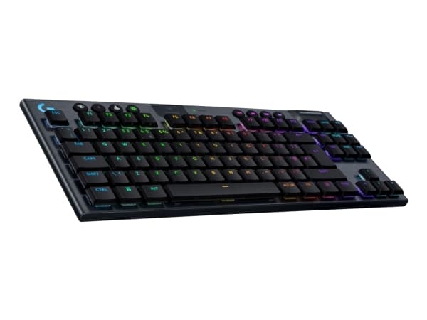 Logitech G G915 X - Näppäimistö - pelaaminen, LIGHTSPEED - TKL - taustavalaistu - langaton - USB-C, Bluetooth, 2,4 GHz - musta