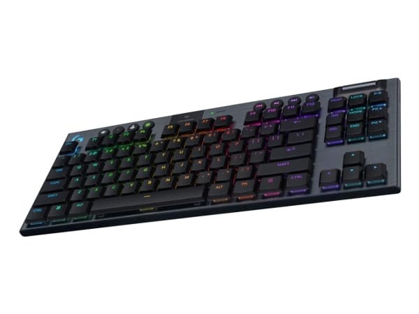 Logitech G G915 X - Näppäimistö - pelaaminen, LIGHTSPEED - TKL - taustavalaistu - langaton - USB-C, Bluetooth, 2,4 GHz - musta