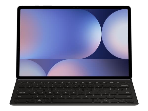 Samsung EF-DX820 - Tangentbord och foliefodral (bokomslag) - slim, AI-tangent - trådlös - POGO pin, Bluetooth - svart tangentbord, svart fodral - för