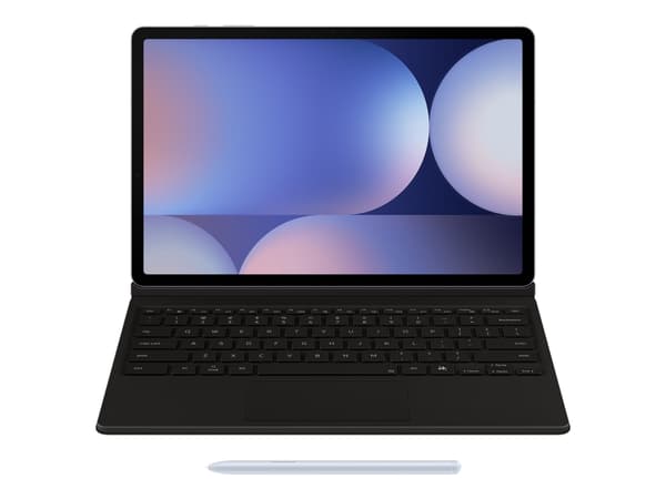 Samsung EF-DX825 - Tastatur og folioveske (bokomslag) - AI-tast - med styreplate - trådløs - POGO pin, Bluetooth - svart tastatur, svart boks - for G