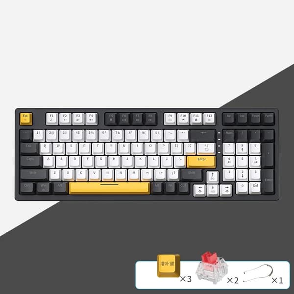 T98 Mekanisk Tastatur, Kablet Forbindelse, Standard 98 Taster,Sort