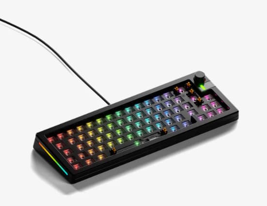 Glorious Gaming GMMK 3 PRO Barebones, 65%, Koblet med ledninger (ikke trådløs), USB, RGB LED, Sort