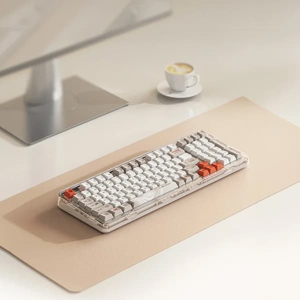 MIIIW Z980 ProMax trådlöst mekaniskt tangentbord med RGB-belysning – kaffe