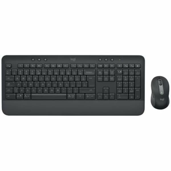 Trådlöst Tangentbord och Mus Logitech Signature MK650 Svart Qwerty Spanska grafit
