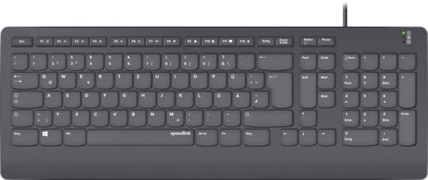 Speedlink HI-GENIC Antibakterielt tastatur, sort - DE Layout Sort