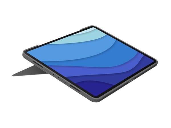 Logitech Combo Touch - Tastatur og folioveske - med styrepute - bakbelysning - Apple Smart connector - QWERTY - Storbritannia - grafitt - for Apple 1