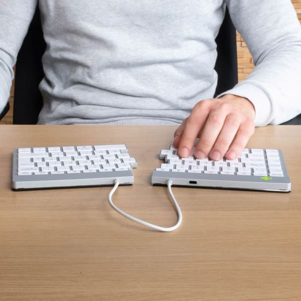 Datortangentbord R-go verktyg - ergonomiskt tangentbord R-GO SPLIT BREAK ERGONOMISKT TANGENTBORD AZERTY (FR) BLUETOOTH W