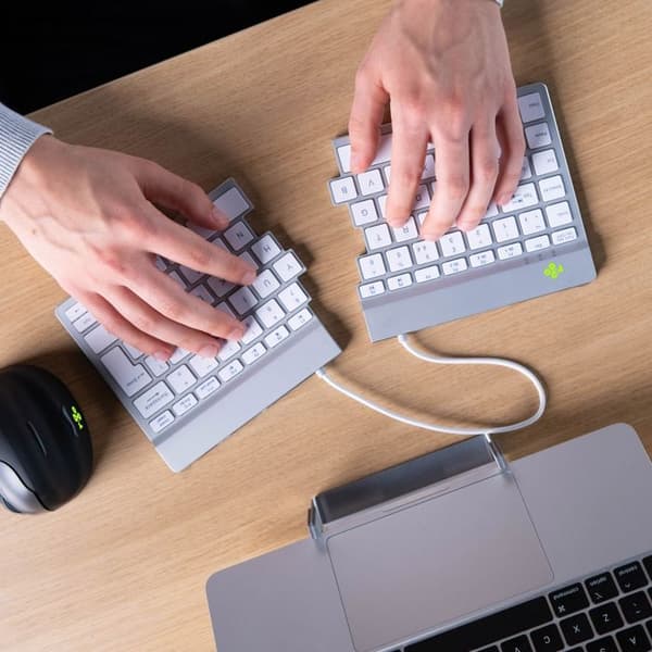 Datortangentbord R-go verktyg - ergonomiskt tangentbord R-GO SPLIT BREAK ERGONOMISKT TANGENTBORD AZERTY (FR) BLUETOOTH W