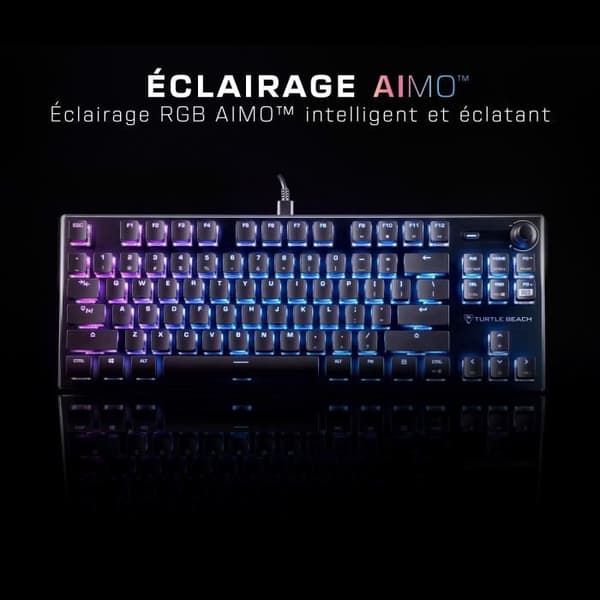Kompakt mekaniskt RGB-speltangentbord - TURTLE BEACH - Vulcan TKL - Svart