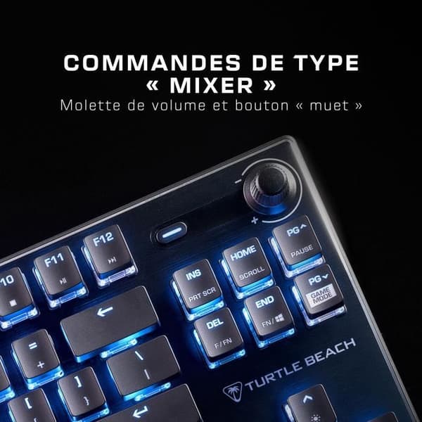 Kompakt mekaniskt RGB-speltangentbord - TURTLE BEACH - Vulcan TKL - Svart