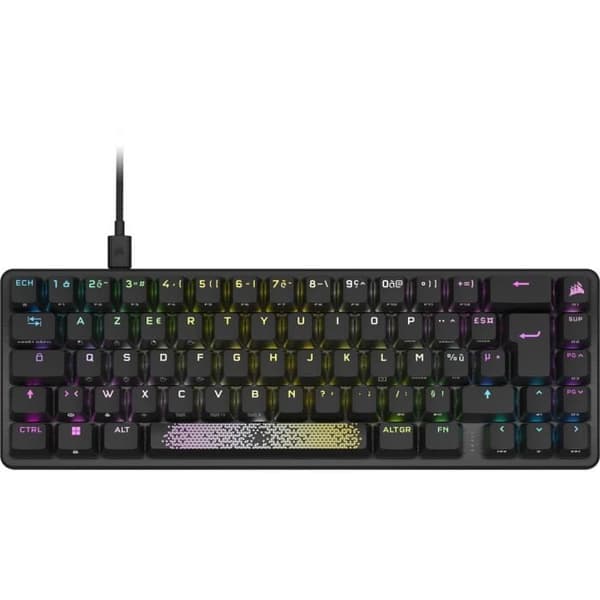 Optiskt och mekaniskt speltangentbord - CORSAIR - K65 PRO MINI - RGB LED-bakgrundsbelyst - CORSAIR OPX-omkopplare - Svart