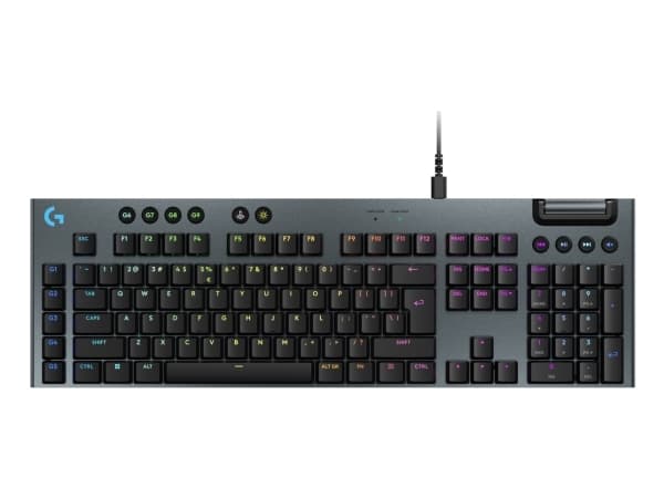 Logitech G G915 X - Tastatur - bakgrunnsbelyst - USB - QWERTY - US International - tastsvitsj: GL Tactile - svart